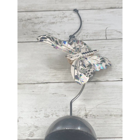 Vintage Butterfly Place Card Holder Clip on Ornate Shell Scroll Metal Stand - Picture 5 of 10